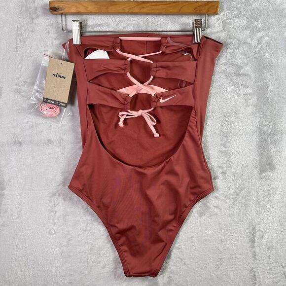 Nike Other - Nike Women's One Piece Swimsuit in Rust and Pink